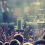 Mosh pit at concert