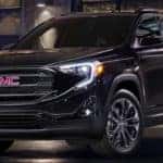 2020 GMC Terrain front fascia driver side building background