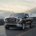 2020 GMC Sierra 1500 Denali Exterior Driver Side Front Profile while Towing