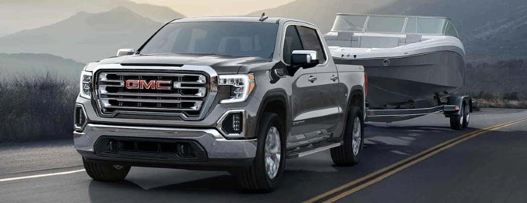 2022 GMC Sierra with a boat