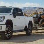 a white 2023 GMC Sierra HD towing equipment