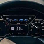 2023 GMC Sierra HD steering wheel with two hands holding it