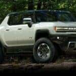 2023 GMC Hummer EV truck in the woods