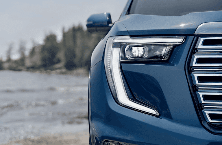 2024 GMC Acadia headlights close up