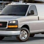 2024 GMC Savanna Cargo Van front and side view