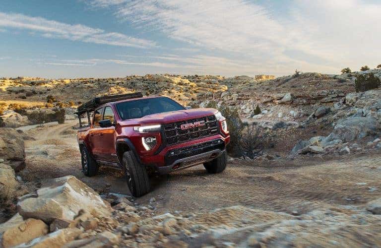2024 GMC Canyon truck on a rocky incline