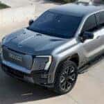 GMC Sierra EV Denali overhead front view