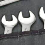 different size wrenches in pockets