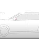 a graphic of an SUV with parking sensors