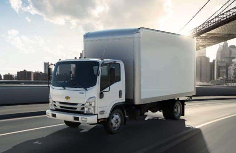 GM commercial vehicle on a road