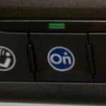 GM OnStar button in a vehicle