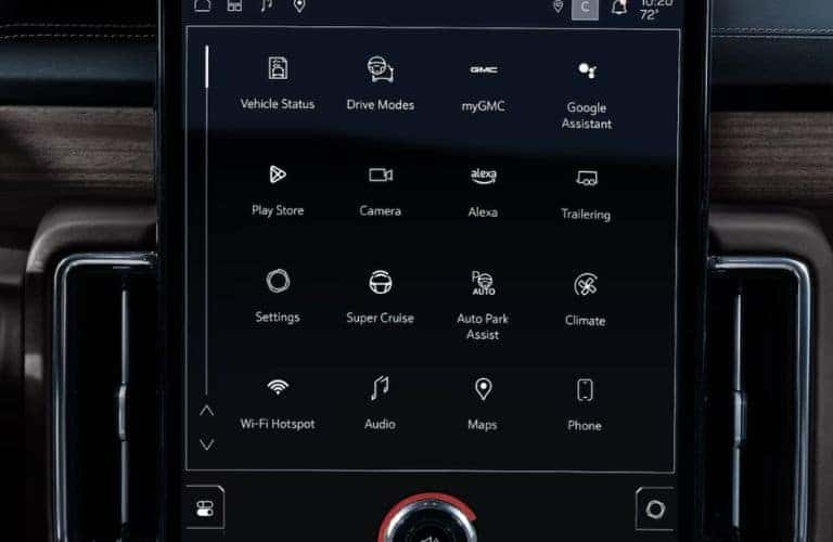2025 GMC Yukon touchscreen display