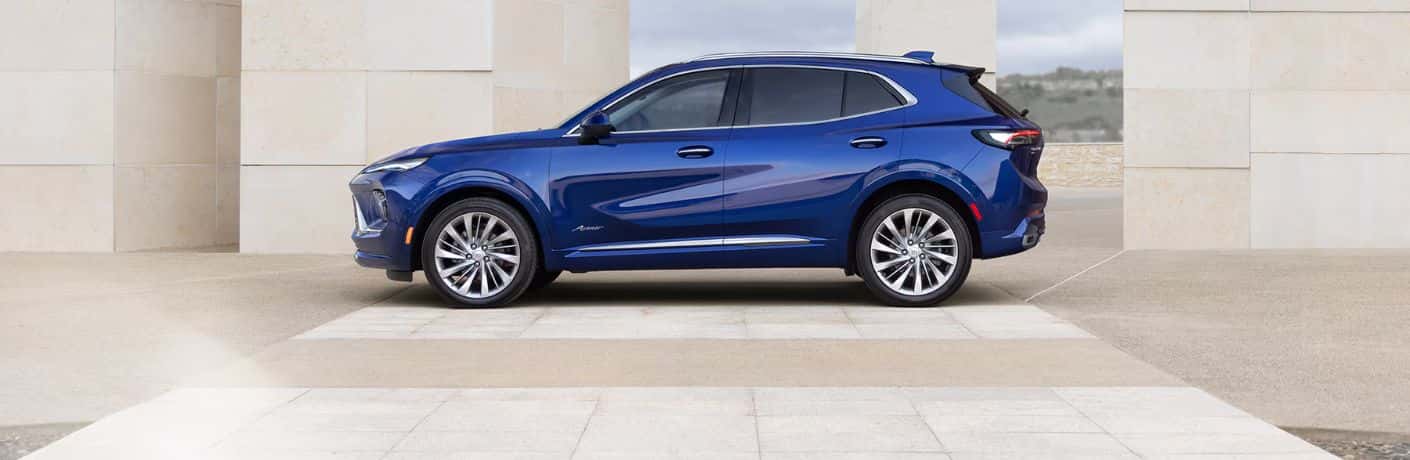 2025 Buick Envision side view in blue