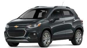 Black 2019 Chevy Trax on white