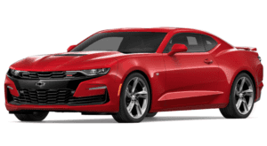 Red 2019 Chevy Camaro on white