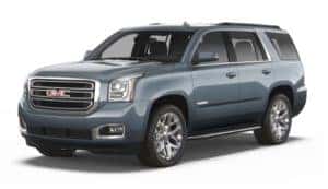 Blue 2019 GMC Yukon XL on white
