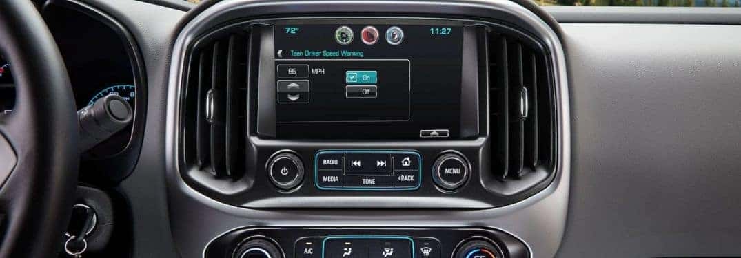 Teen Driver Speed warning on display screen in Chevy vehicle