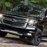 2020 Chevy Tahoe parking near trees