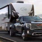 2020 GMC Sierra HD towing a trailer