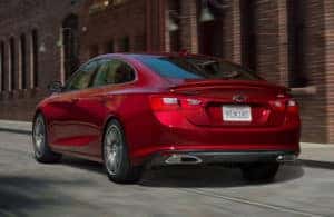 2020 Chevy Malibu driving downtown
