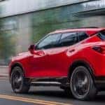 2020 Chevy Blazer driving downtown