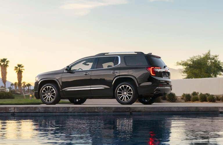 2020 GMC Acadia Denali parked by the water