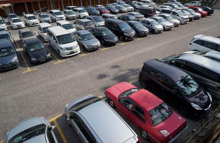 Cars parked in a parking lot
