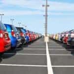 Rows of used vehicles