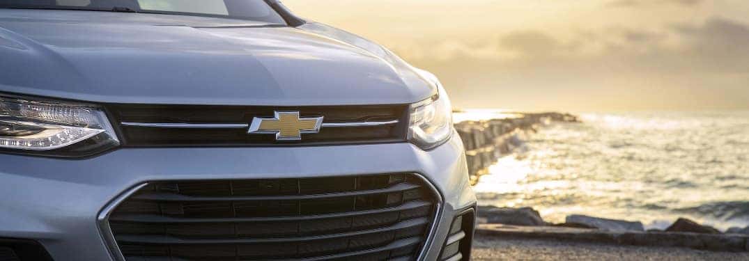 2021 Chevrolet Trax front grille with water in the background