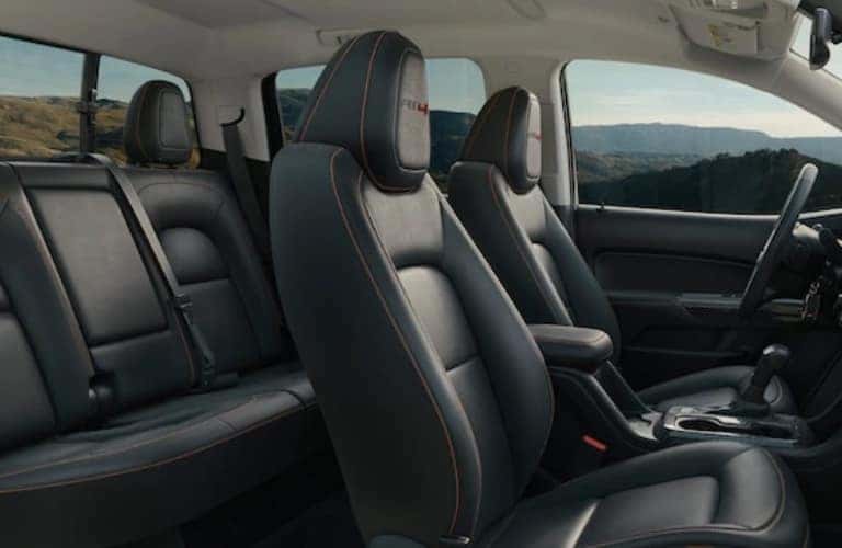 Seats inside of the 2021 GMC Canyon