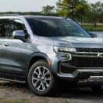 2021 Chevrolet Suburban parked by a pond
