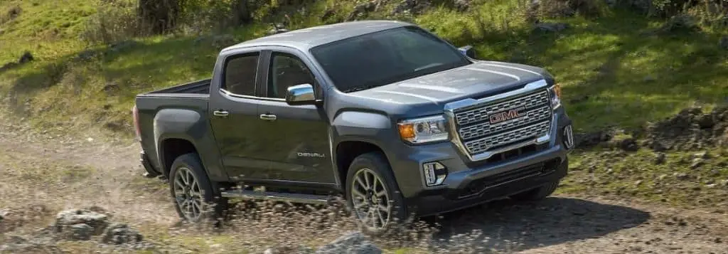 Interior and exterior color options of the 2021 GMC Canyon