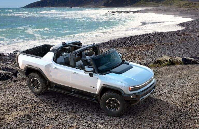 2022 GMC Hummer EV on the beach