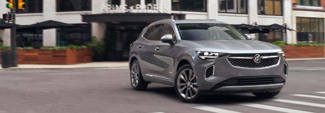 2021 Buick Envision turning down a road