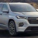2022 Chevy Traverse driving on a road