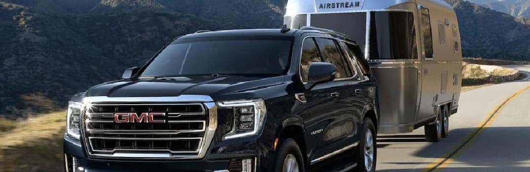 2022 GMC Yukon towing a camper