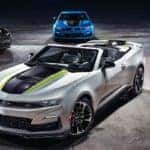 Several models of the 2023 Chevy Camaro, which has excellent performance features.