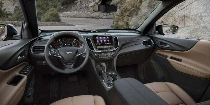 The controls and displays in the 2023 Chevy Equinox.