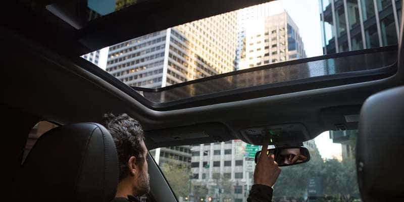 The optional sunroof in the 2023 Chevy Malibu.
