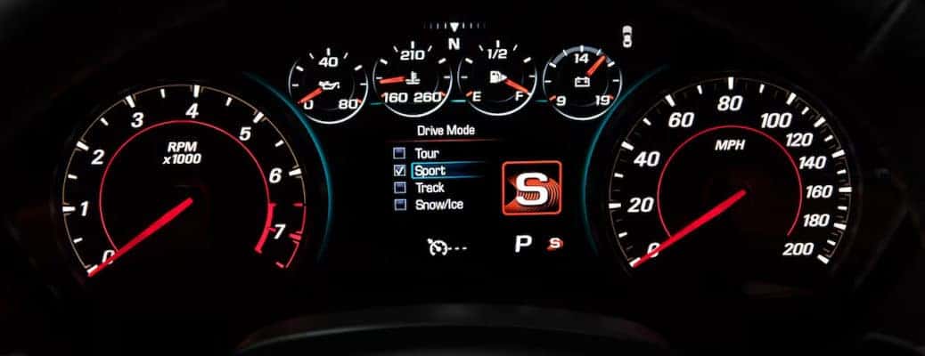The instrument cluster in the 2024 Chevy Camaro.