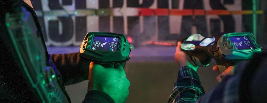 People playing laser tag.