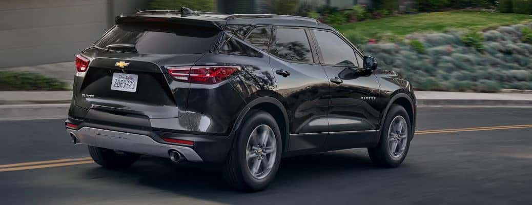 The rear exterior of the 2024 Chevy Blazer, which has excellent powertrain options.