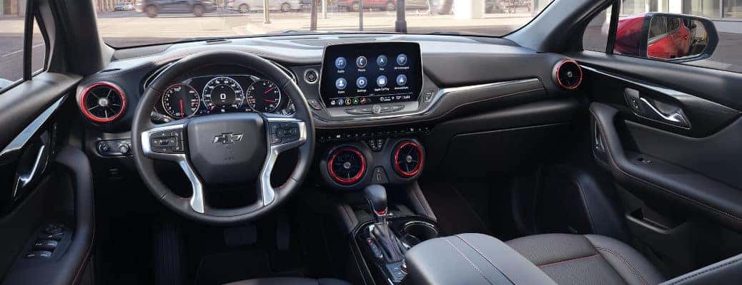 The cockpit and controls in the 2024 Chevy Blazer.