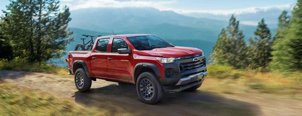 A side view of the 2024 Chevy Colorado demonstrating its off-road capabilities.