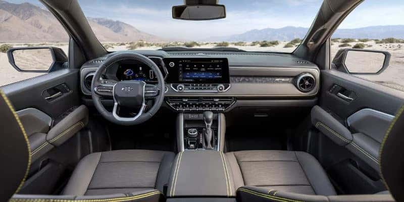 The Chevy Colorado's modern cockpit.