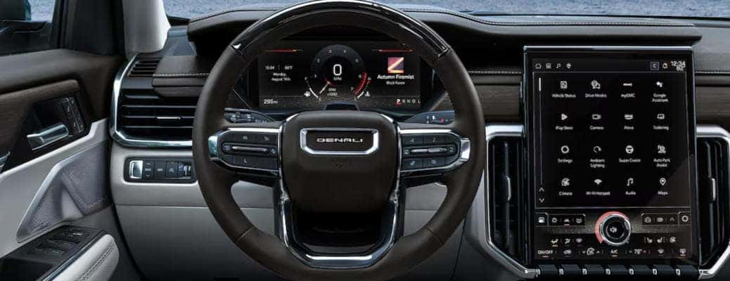 The controls and displays in the 2024 GMC Acadia.