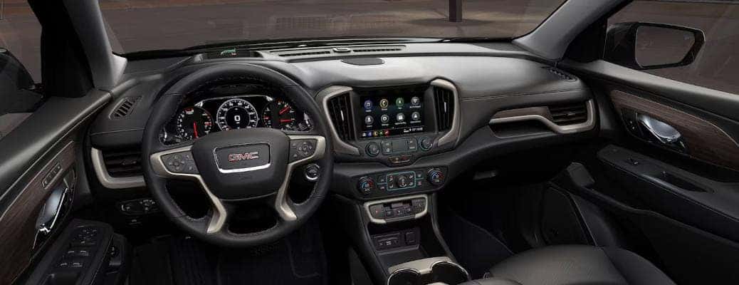 The infotainment system in the 2024 GMC Terrain Denali trim level.