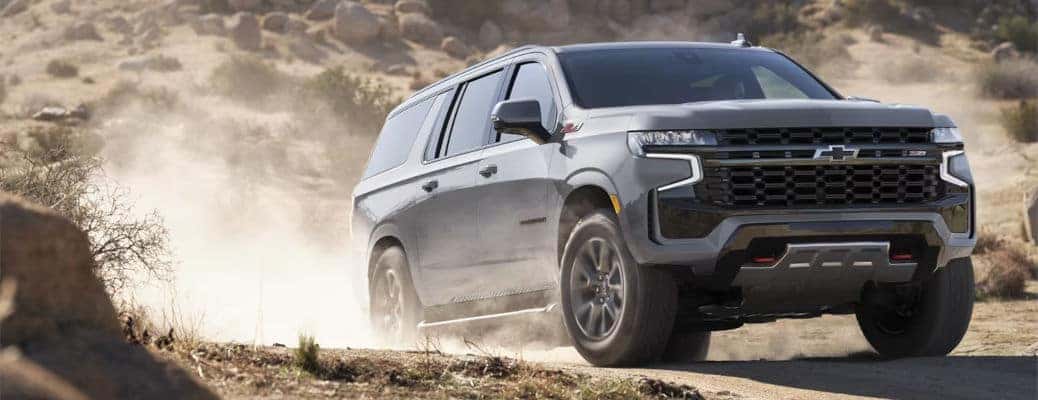 The powerful 2024 Chevy Sububran off-roading.