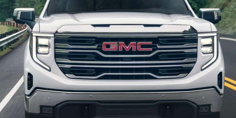 The grille of the 2024 GMC Sierra 1500.