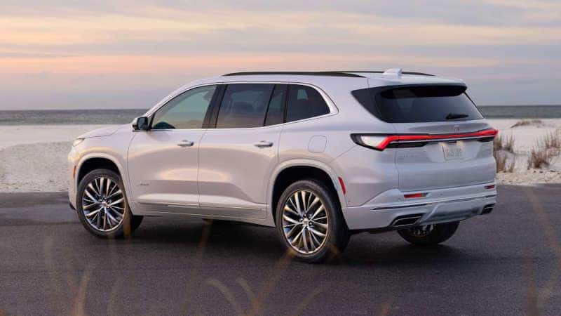 A rear quarter exterior view of the Buick Enclave near Atlanta, GA.